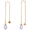 10k Yellow Gold Amethyst Earrings