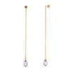 10k Yellow Gold Amethyst Earrings