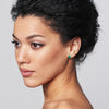 14k White Gold Emerald Earrings