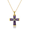 14k Yellow Gold Amethyst Necklace/Pendants