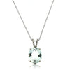 14k White Gold Aquamarine Necklace/Pendants