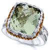 Silver Green Amethyst Rings