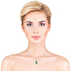 14k White Gold Emerald Necklace/Pendants