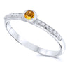Silver Citrine Rings