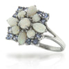 14k White Gold Multi Gem Rings