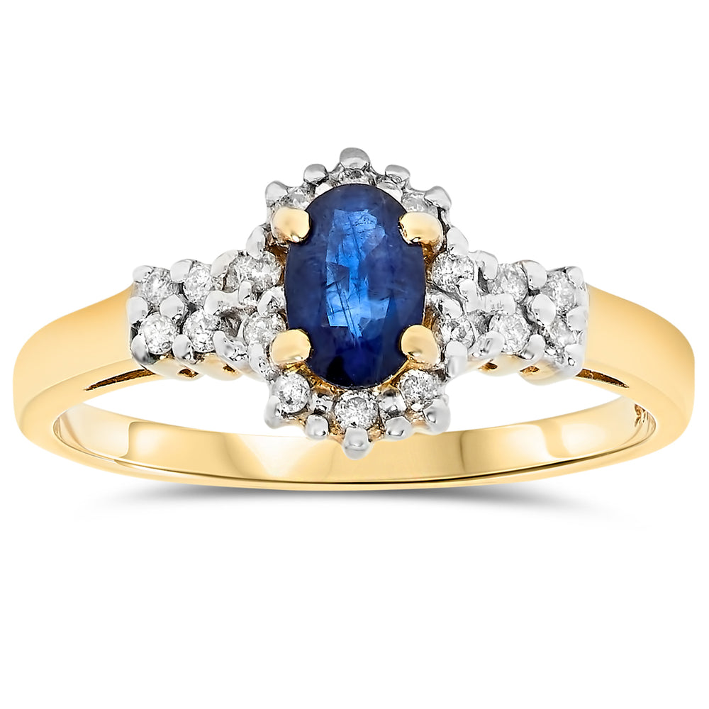 14k Yellow Gold Sapphire Rings