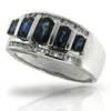 14k White Gold Sapphire Rings