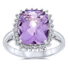 14k White Gold Amethyst Rings