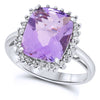 14k White Gold Amethyst Rings