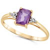 10k Yellow Gold Amethyst Rings