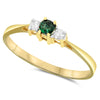14k Yellow Gold Emerald Rings