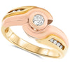 14k Two Tone Gold Diamond Rings