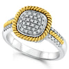 14k Two Tone Gold Diamond Rings