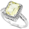 14k White Gold Lemon Quartz Rings