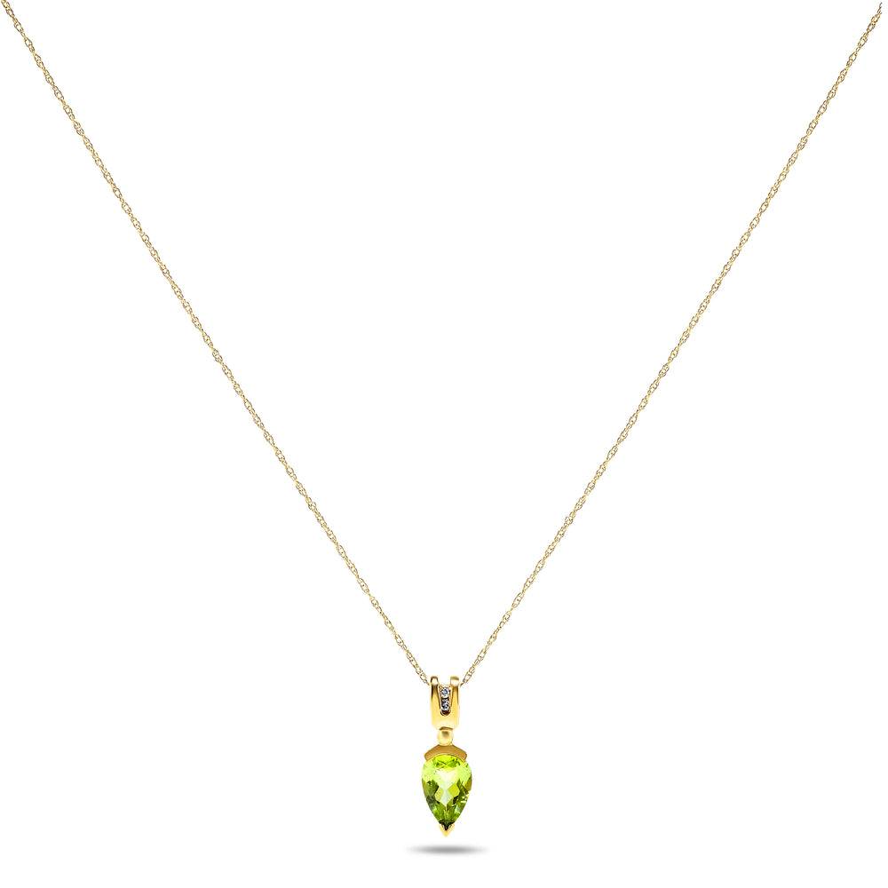 14k Yellow Gold Peridot Necklace/Pendants