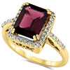 14k Yellow Gold Garnet Rings