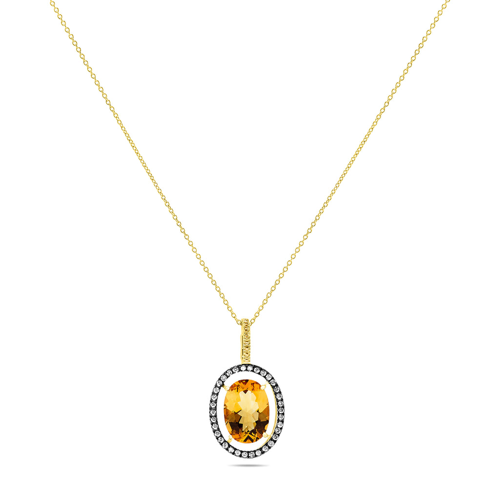 14k Yellow Gold Citrine Necklace/Pendants