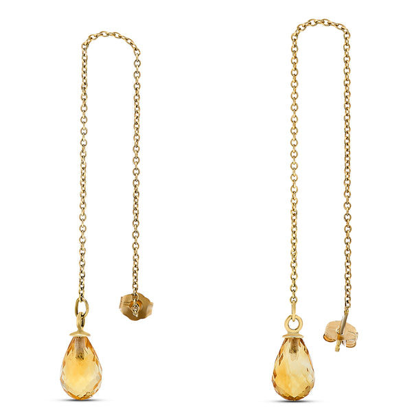 10k Yellow Gold Citrine Earrings