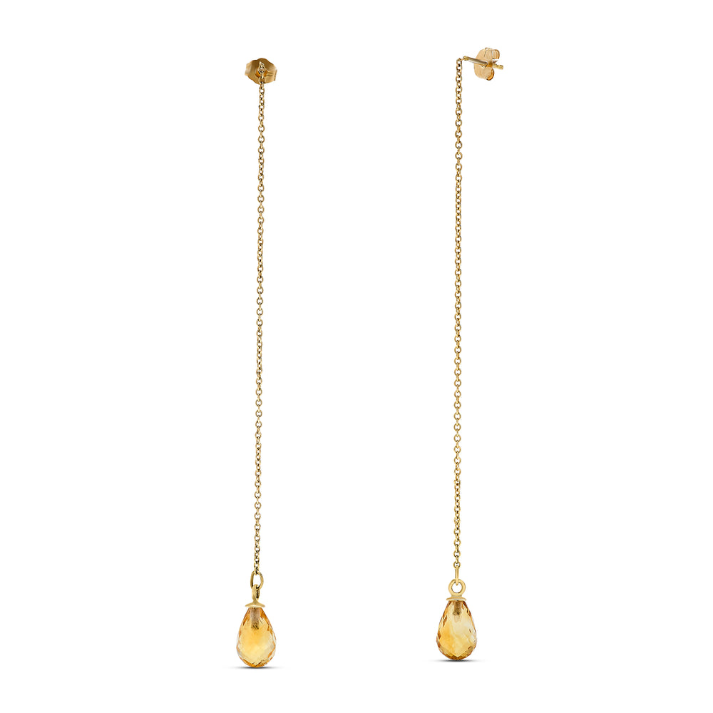 10k Yellow Gold Citrine Earrings