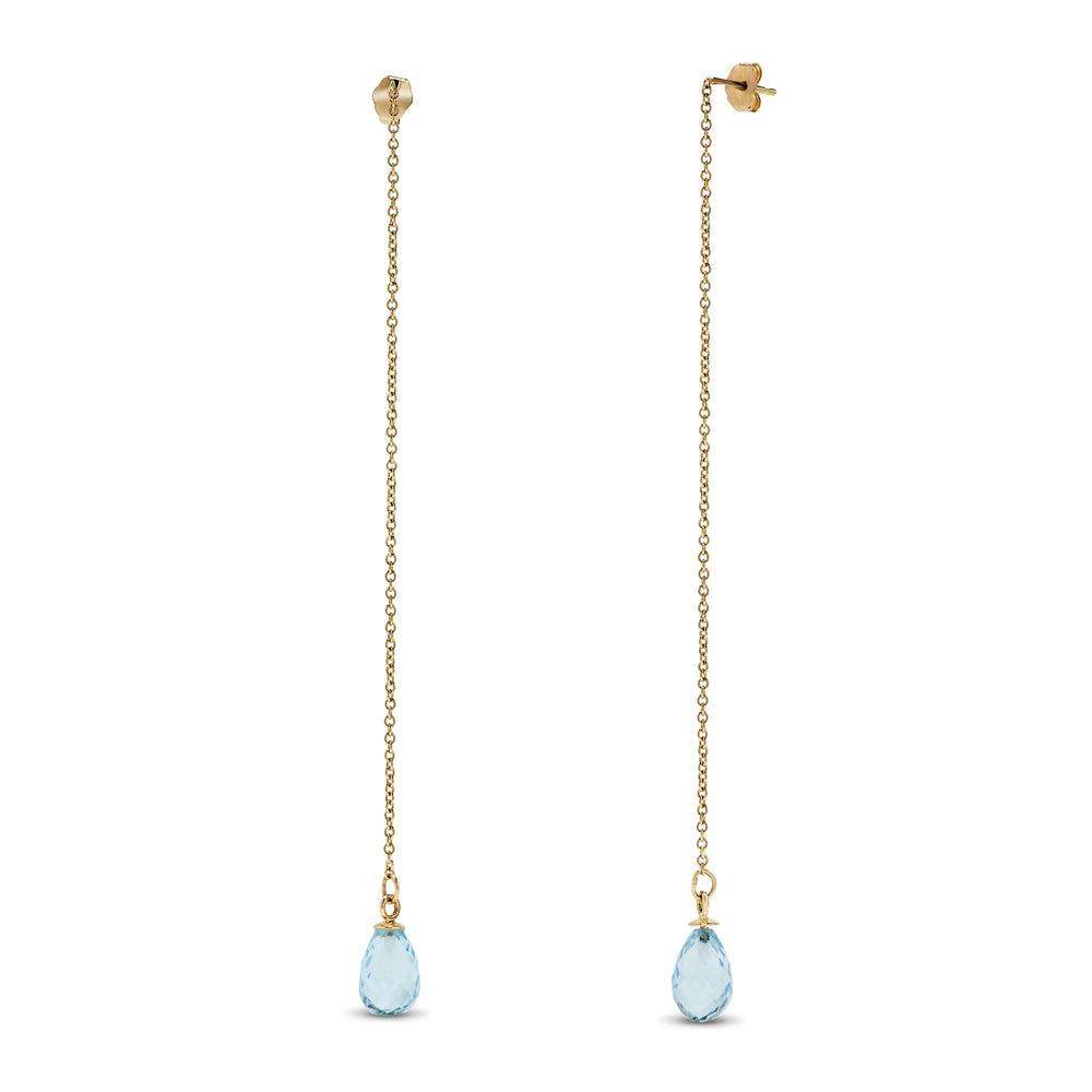 10k Yellow Gold Topaz Earrings