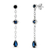 14k White Gold Sapphire Earrings