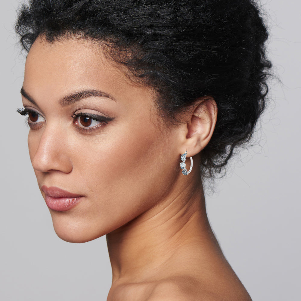 Silver Topaz Earrings