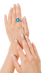14k White Gold Topaz Rings