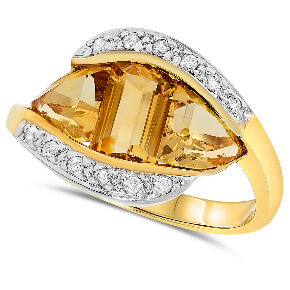 10k Yellow Gold Citrine Rings