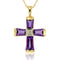 14k Yellow Gold Amethyst Necklace/Pendants