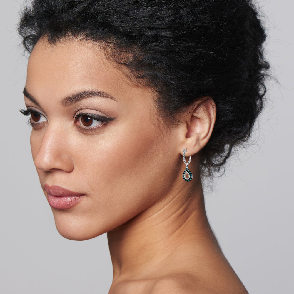 10k White Gold Diamond Earrings