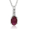 10k White Gold Ruby Necklace/Pendants