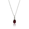 10k White Gold Ruby Necklace/Pendants
