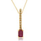 14k Yellow Gold Ruby Necklace/Pendants