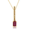 14k Yellow Gold Ruby Necklace/Pendants