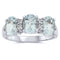 10k White Gold Aquamarine Rings