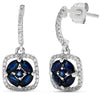 10k White Gold Sapphire Earrings