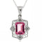 10k  Gold White Pink Topaz  Necklace/Pendants