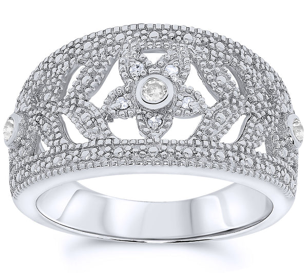 Silver Diamond Rings