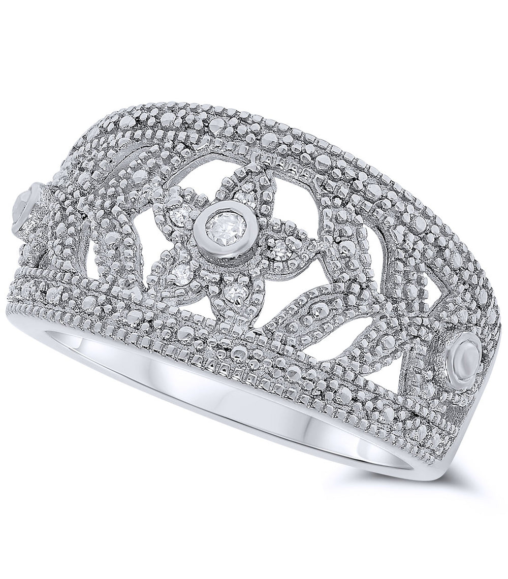 Silver Diamond Rings