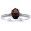 Silver Smoky Quartz Rings