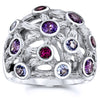 Silver Multi Gem Rings