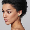 14k White Gold Emerald Earrings