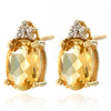 14k Yellow Gold Citrine Earrings