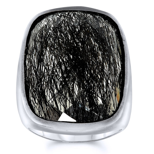 Silver Rutilated Quartz Rings