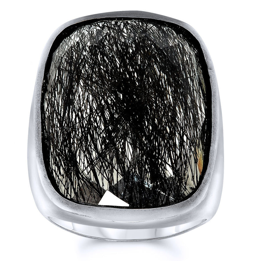 Silver Rutilated Quartz Rings