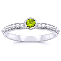 Silver Peridot Rings