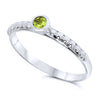 Silver Peridot Rings