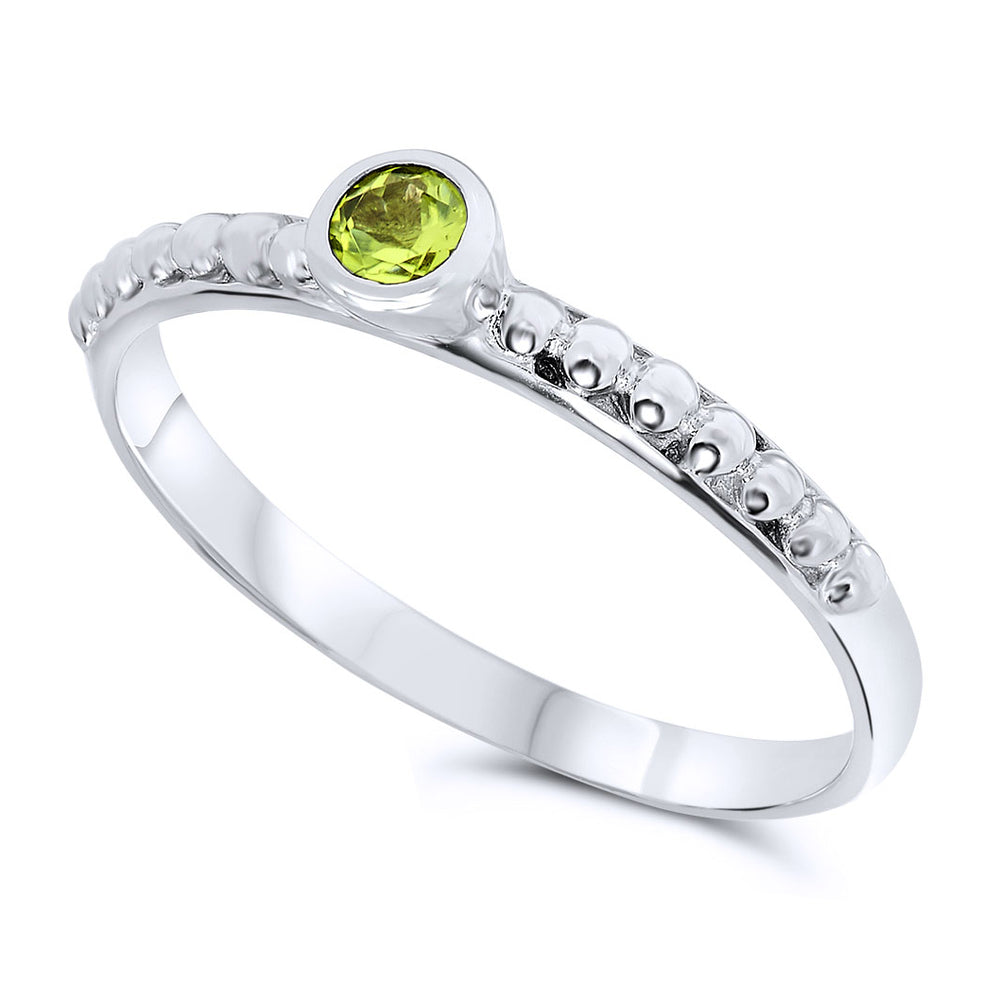 Silver Peridot Rings