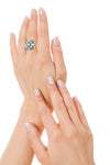 14k White Gold Multi Gem Rings