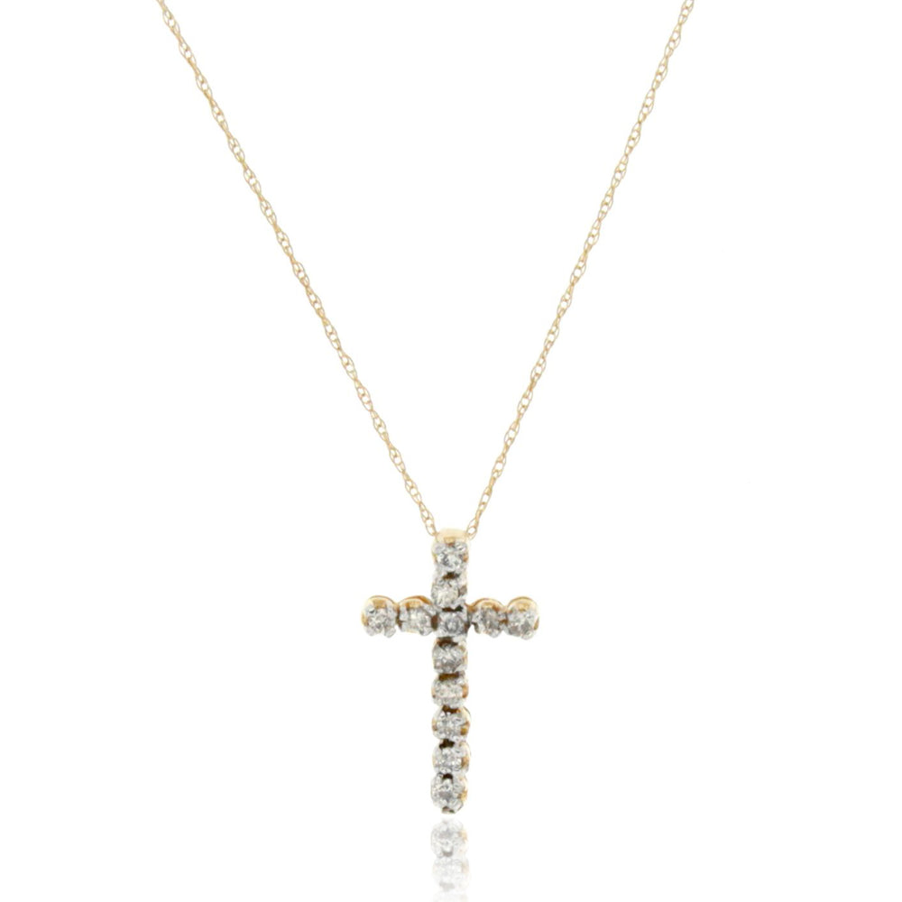14k Yellow Gold Diamond Necklace/Pendants